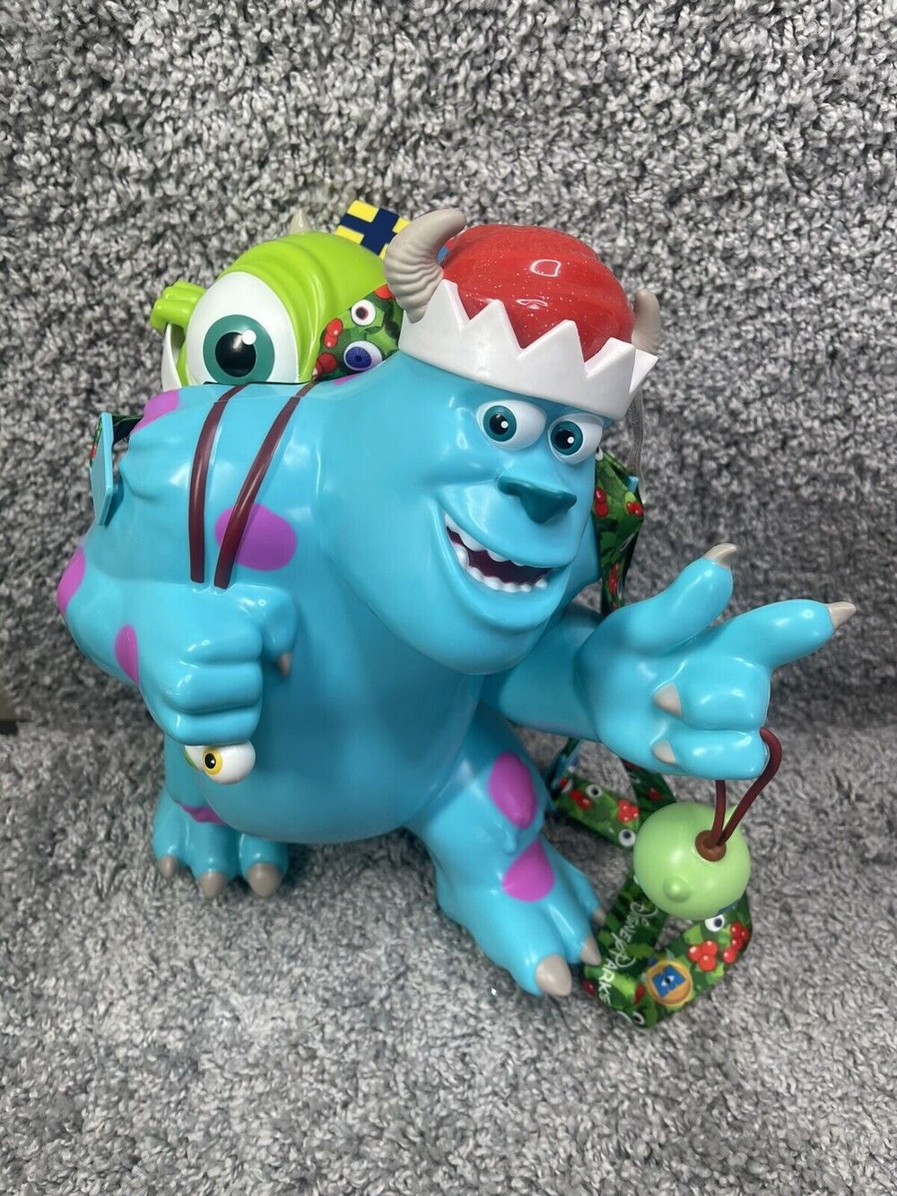 Disney Parks Santa Sully & Mike Popcorn Bucket 2024 Monsters Inc Brand new